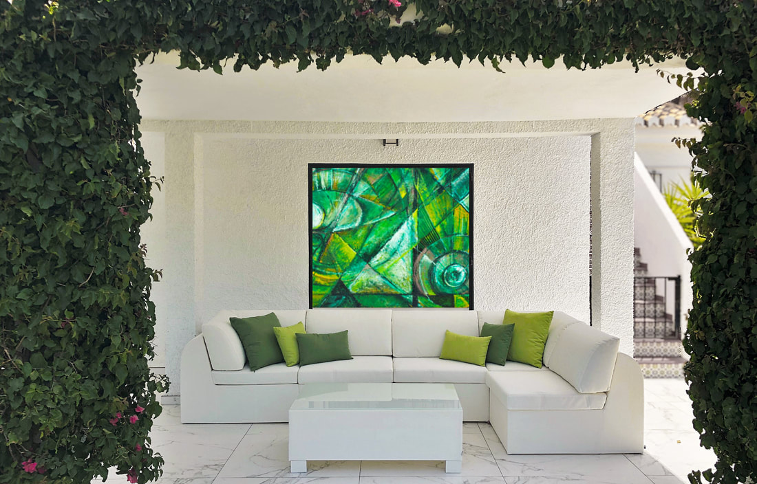 Classical villa near Puerto banús with a premium garden sofa and masterpiece from Carla Marissa Asunçao