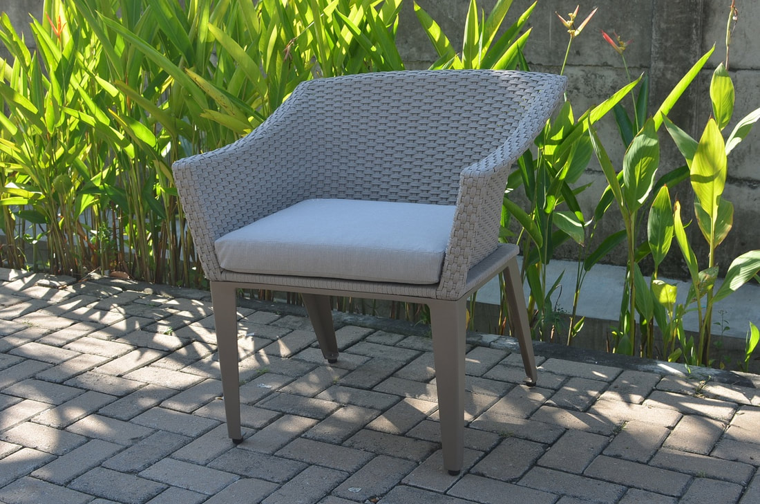 basket armchair made in spain in las mesas gardens in estepona.