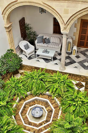 Typical Spanish patio in Andalucia